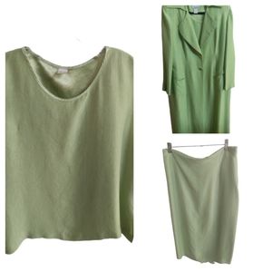 Long Jacket Set Women 3 Piece Vintage